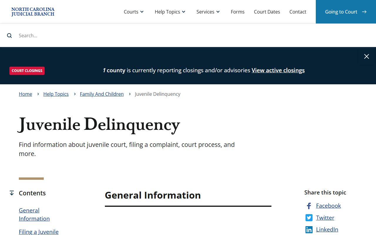 Wake County juvenile delinquency confidentiality for criminal records