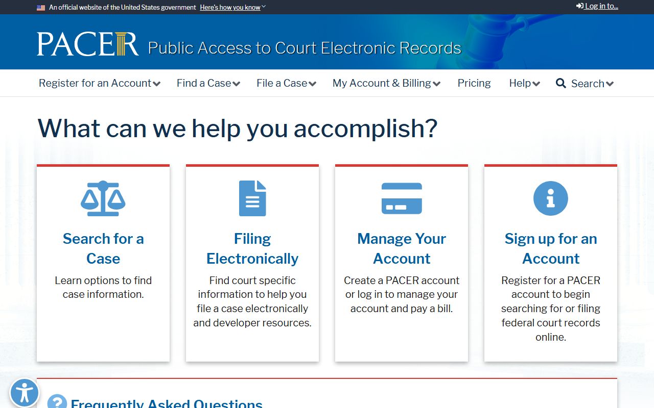 PACER federal court records for Wake County federal cases